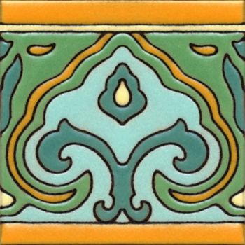 Saracen Ornate deco satin-Classic 6x6” tile pattern