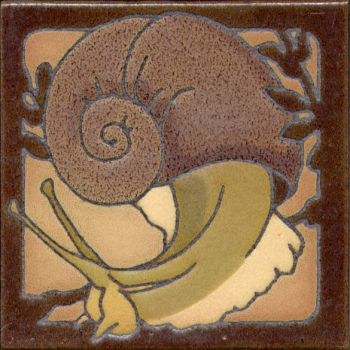 6x6” Critter Snail right deco satin-Classic tile