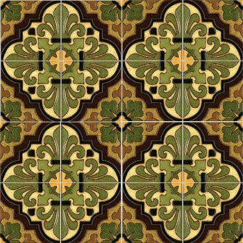 A bold, geometric pattern in the English gothic style.