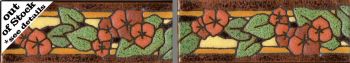 2 Tile  2x6” Bougainvillea Left Liner deco satin-Classic