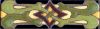 2.3x8” Vine Weave Liner deco satin-Green tile pattern