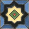 3.6x3.6” Boxwood Dot deco satin-Blue tile