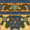 Robbia deco satin-Blue 6x6”  tile pattern