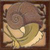 6x6” Critter Snail right deco satin-Classic tile