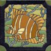 6x6” DH Fish right deco satin-Classic tile