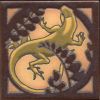6x6” Critter Lizard left deco satin-Classic