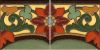 Victory Flower deco satin-Cream  6x12” tile pattern