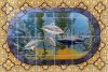 EP Porthole Oval Shark Mural  24x36" tile